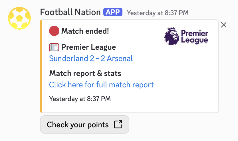 Check your points